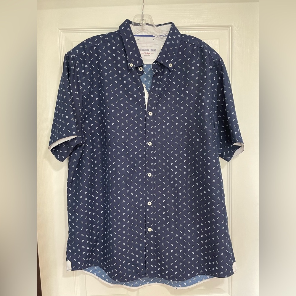 Men's Navy Blue Anchor Shirt